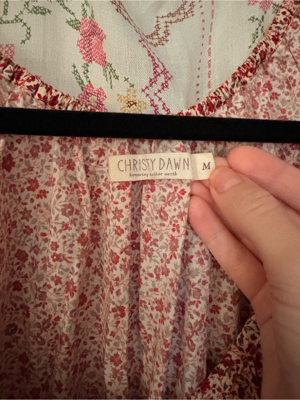 Christy Dawn Brynne Maroon Calico - Picture 2 of 3